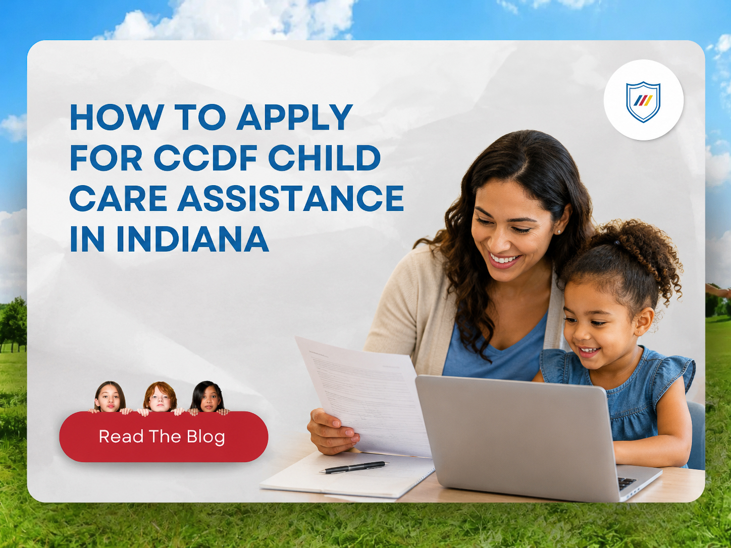 Parent and child learning how to apply for CCDF child care assistance in Indiana with The Weston School