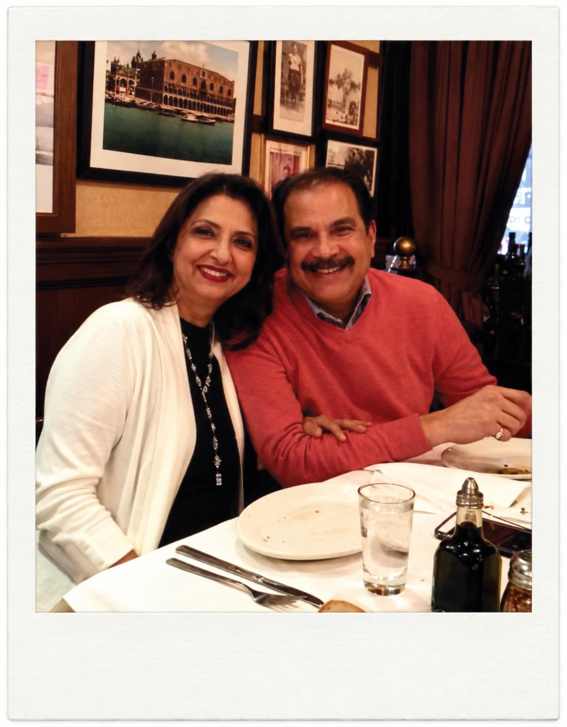Nazli and Mohsin Khan seated together today, the husband-and-wife founders of The Weston School