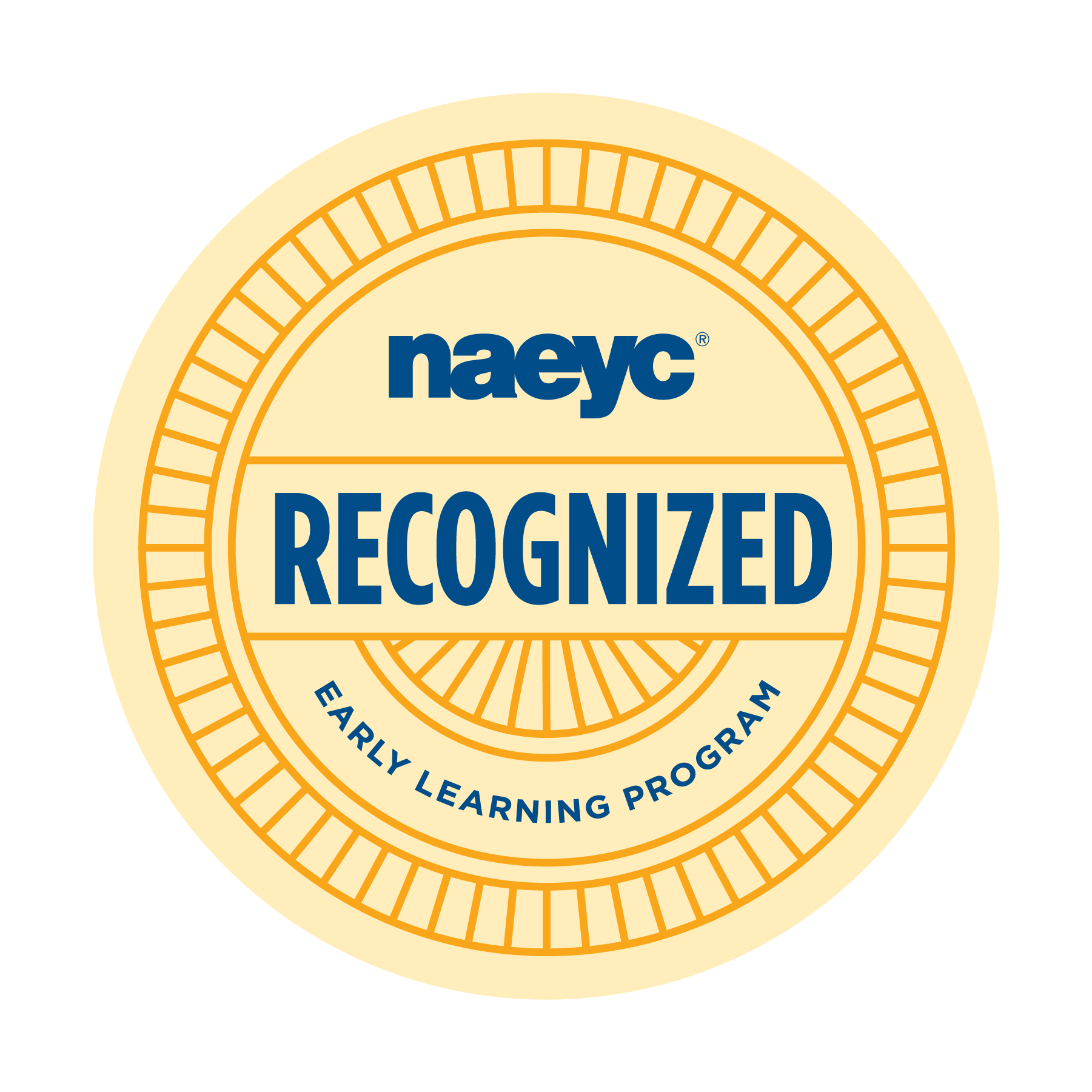 NAEYC Recognized badge for Weston School Indianapolis, Speedway, Noblesville East and Noblesville West