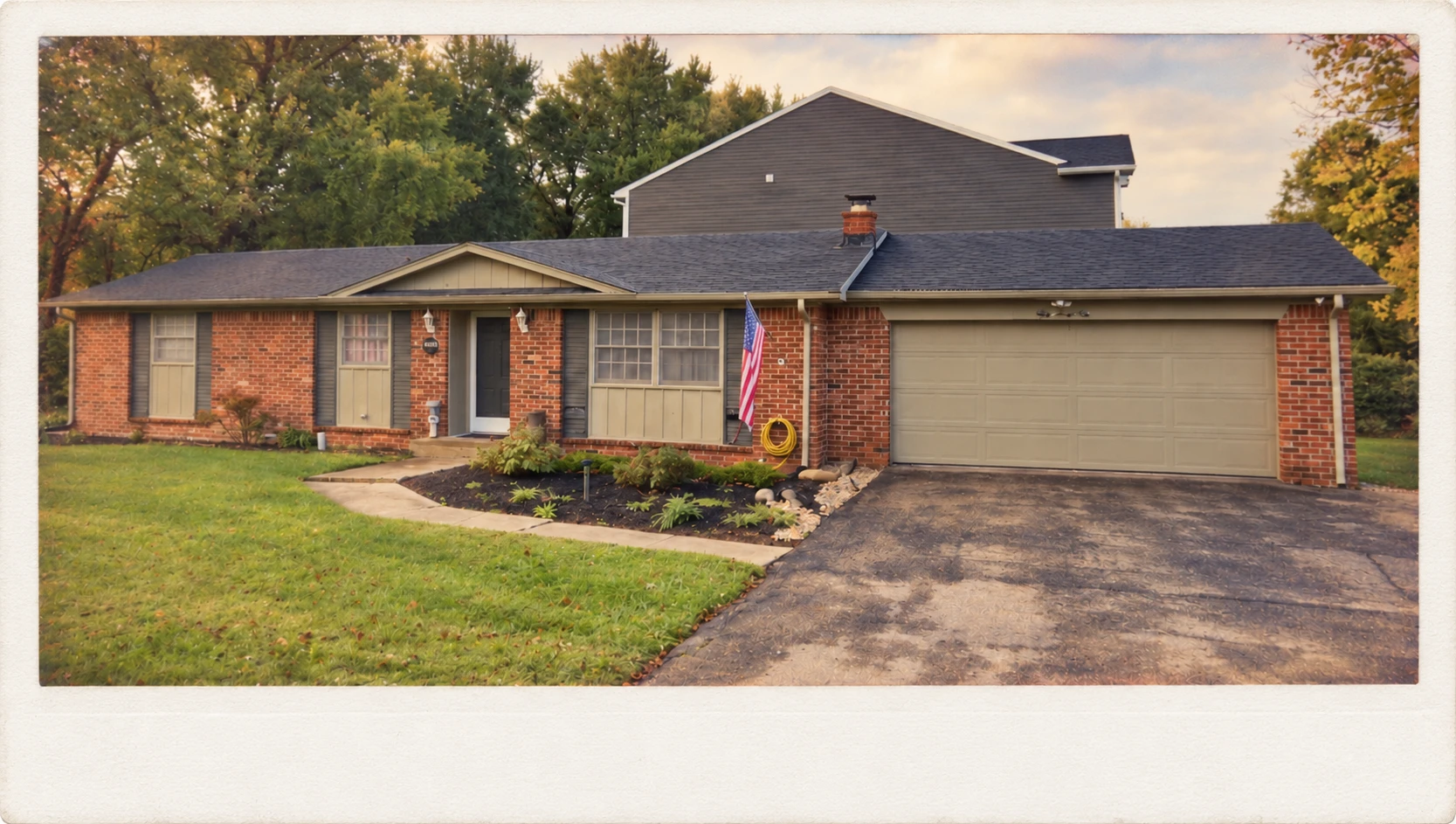 Watercolor illustration of the Khan family’s 900-square-foot brick bungalow on West 51st Street in Indianapolis, where The Weston School began as an in-home childcare program in 1986